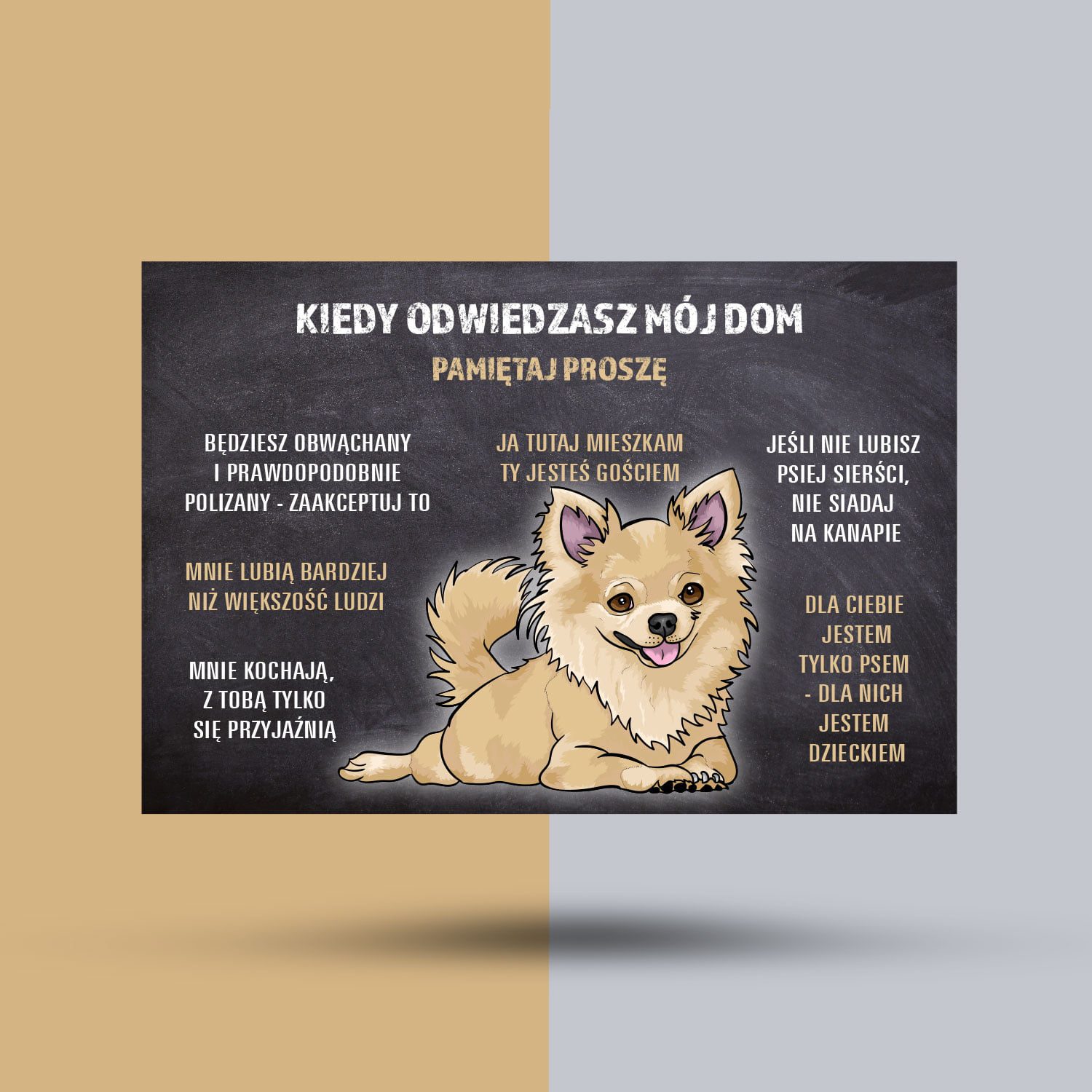 Tabliczka odwiedziny chihuahua