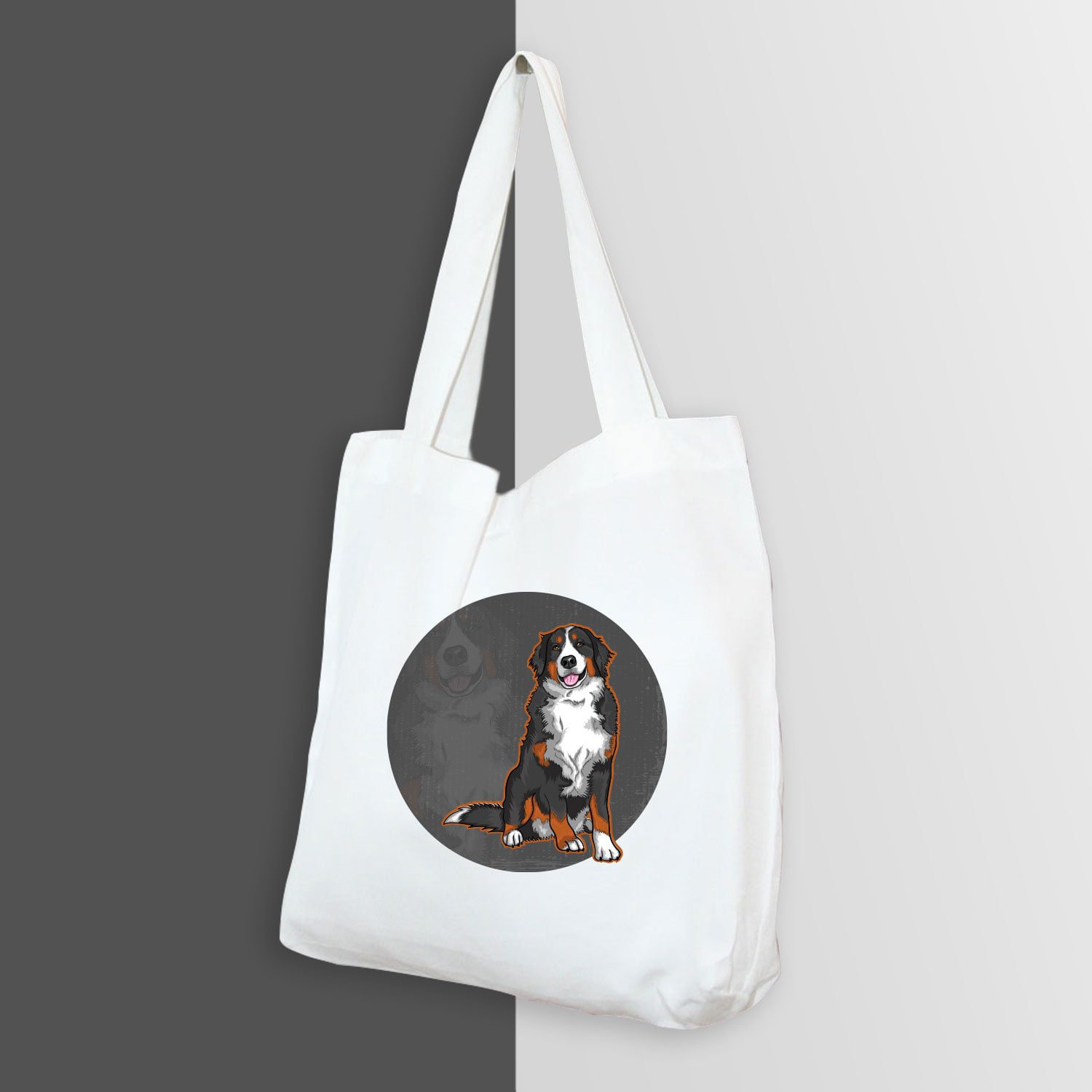 Duża torba berneński pies pasterski koło