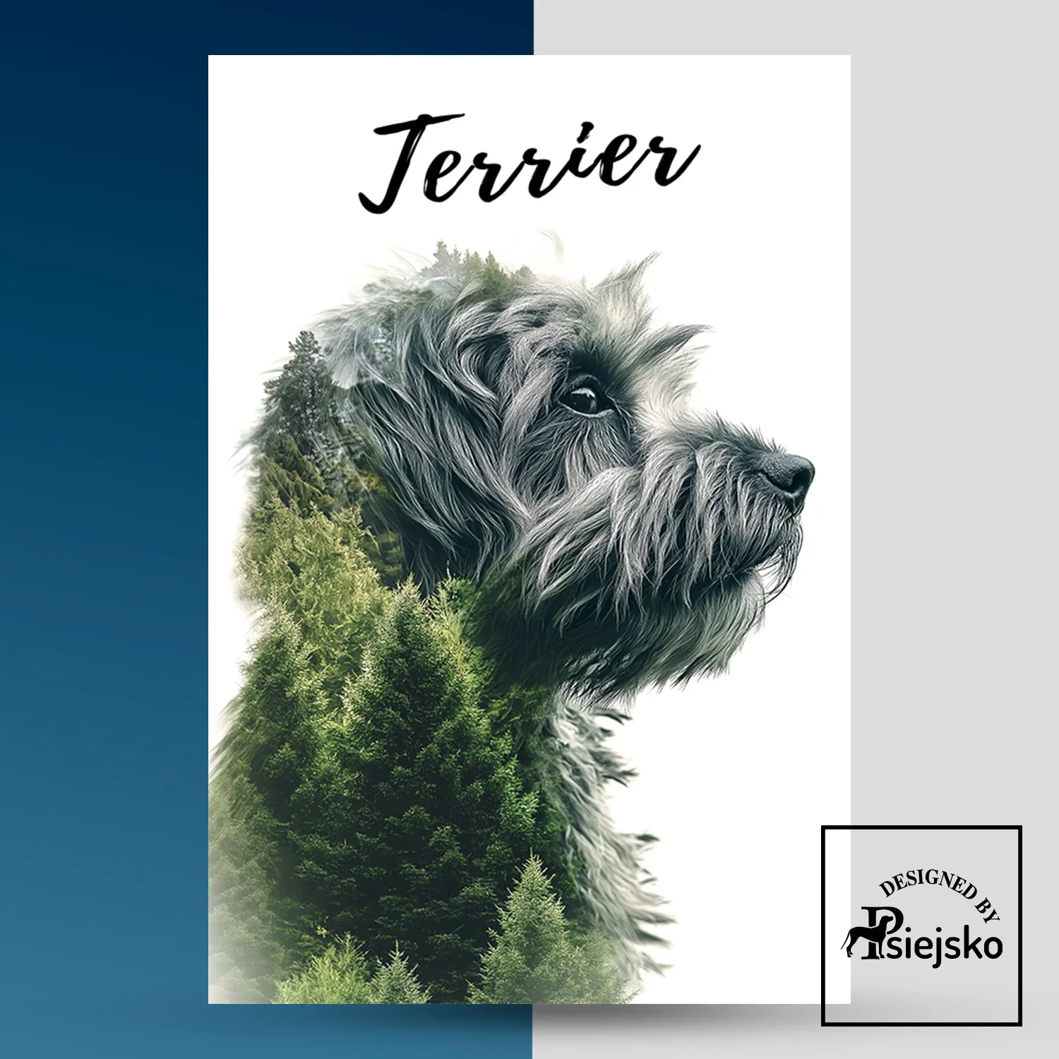 Tabliczka terrier las podwójna ekspozycja